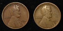 (74)D&S WHEAT CENTS FROM THE TEENS. TOP RATED AUCTION HOUSE ESTIMATE $140 - $160.Image - 1