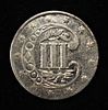1858 3-CENT SILVER XF. LEADERS IN ON-LINE AUCTIONS ESTIMATE $150 - $200.Image - 1