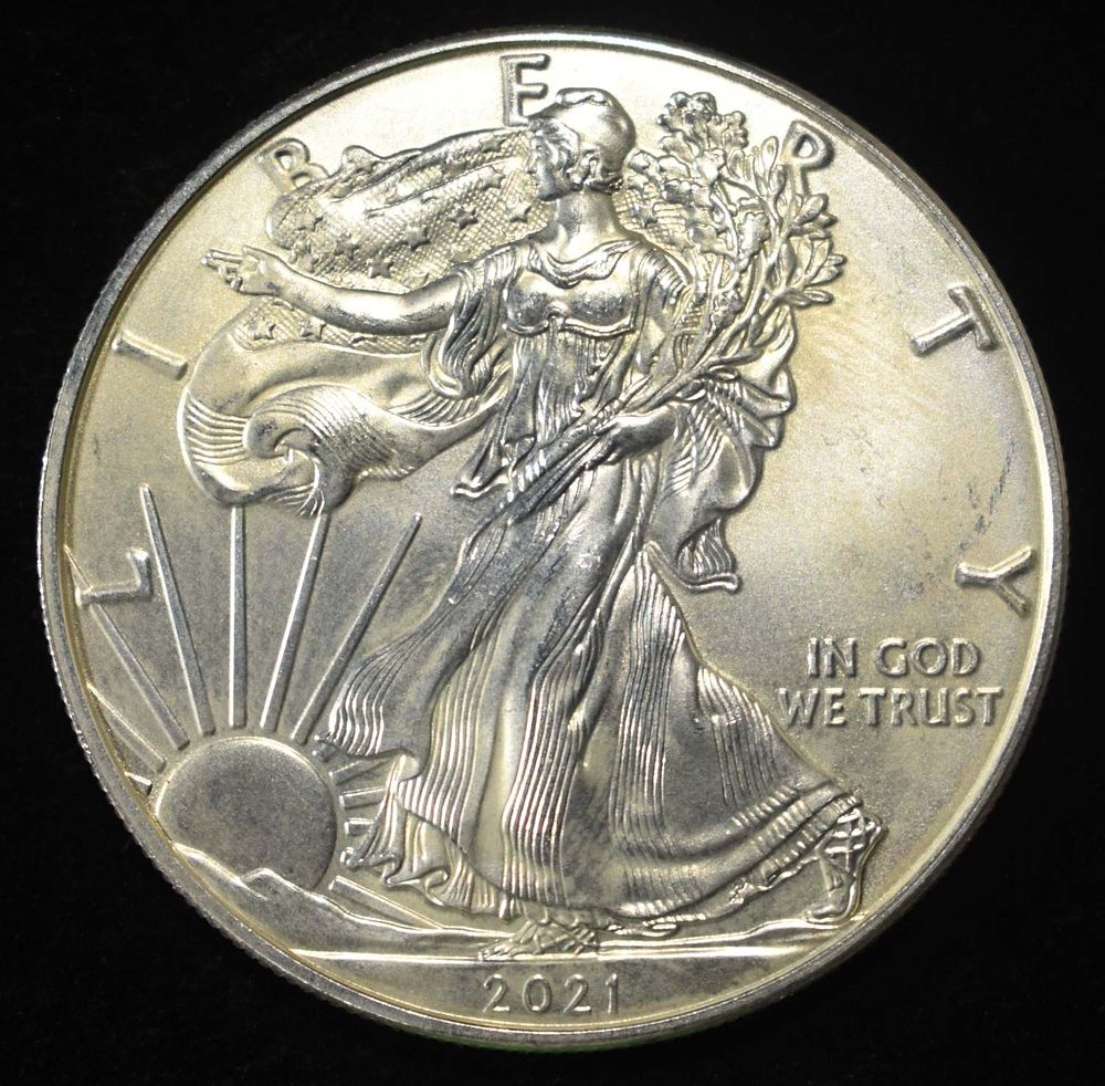 2021 AMERICAN SILVER EAGLE. WEEKLY COIN & CURRENCY AUCTIONS ESTIMATE $130 - $180.