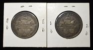 (2) 1892 COLUMBIAN EXPO HALF DOLLARS. LEADERS IN ON-LINE AUCTIONS ESTIMATE $100 - $150.Image - 1