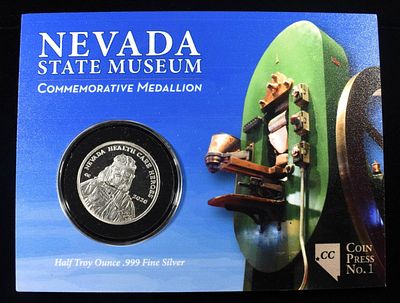 2020-CC COMMEM MEDALLION 1/2 OZ .999 SILVER ROUND. BID WITH SILVER CITY AUCTIONS ESTIMATE $60 - $80.