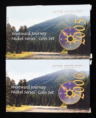 2005 & 2006 WESTWARD JOURNEY NICKEL SET. LEADERS IN ON-LINE AUCTIONS ESTIMATE $60 - $80.