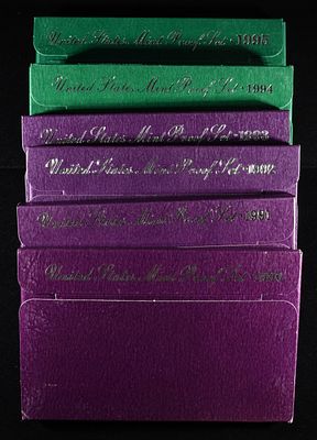 1990-1995 PROOF SETS. WEEKLY COIN & CURRENCY AUCTIONS ESTIMATE $60 - $80.