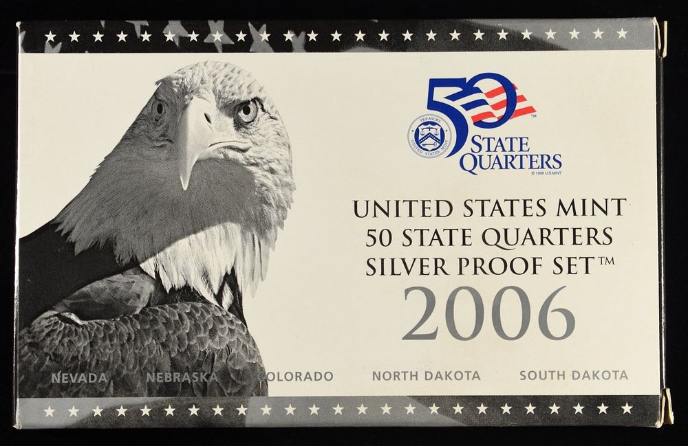 2006 50 STATE 25C SILVER PROOF SET. BID WITH SILVER CITY AUCTIONS ESTIMATE $100 - $150.