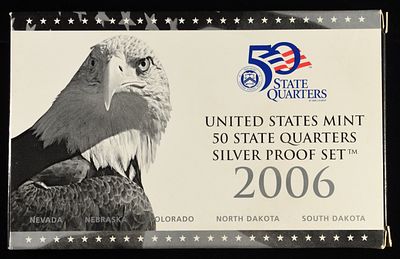 2006 50 STATE 25C SILVER PROOF SET. BID WITH SILVER CITY AUCTIONS ESTIMATE $100 - $150.