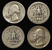 (20) 90% SILVER WASHINGTON QUARTER. BID WITH SILVER CITY AUCTIONS ESTIMATE $340 - $390.Image - 1