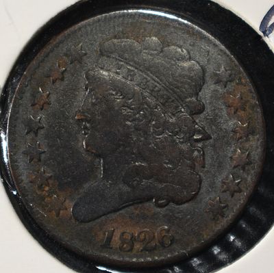 1826 CLASSIC HEAD HALF CENT. WEEKLY COIN & CURRENCY AUCTIONS ESTIMATE $90 - $130.