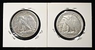 1935-S & 1936 WALKING LIBERTY HALF DOLLARS. BID WITH SILVER CITY AUCTIONS ESTIMATE $90 - $130.Image - 1