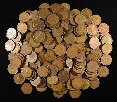 200 "S" MINT WHEAT CENTS. LEADERS IN ON-LINE AUCTIONS ESTIMATE $100 - $120.
