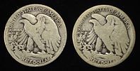 1917-P&S WALKING LIBERTY HALF DOLLARS. WEEKLY COIN & CURRENCY AUCTIONS ESTIMATE $150 - $200.Image - 1