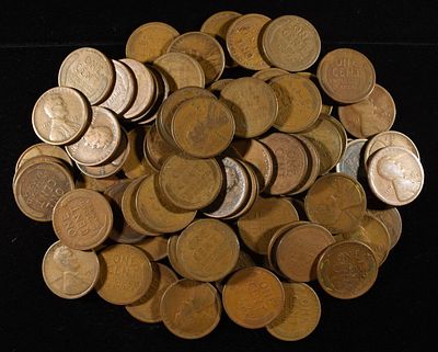 (78)D&S WHEAT CENTS FROM THE TEENS. BID WITH SILVER CITY AUCTIONS ESTIMATE $140 - $160.