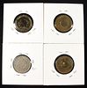 1883, 1901, 07 & 11 'V' NICKELS. 1901 , 1907 & 1911 'V' NICKELS GOLD PLATED ESTIMATE $60 - $80.Image - 1