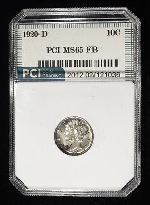 1920-D MERCURY DIME PCI GEM BU FB. TOP RATED AUCTION HOUSE ESTIMATE $1550 - $2050.