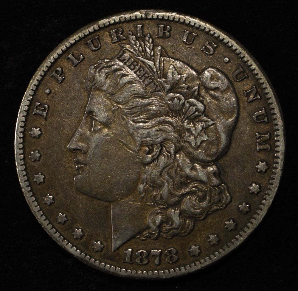 1878-CC MORGAN DOLLAR XF. LEADERS IN ON-LINE AUCTIONS ESTIMATE $300 - $350.