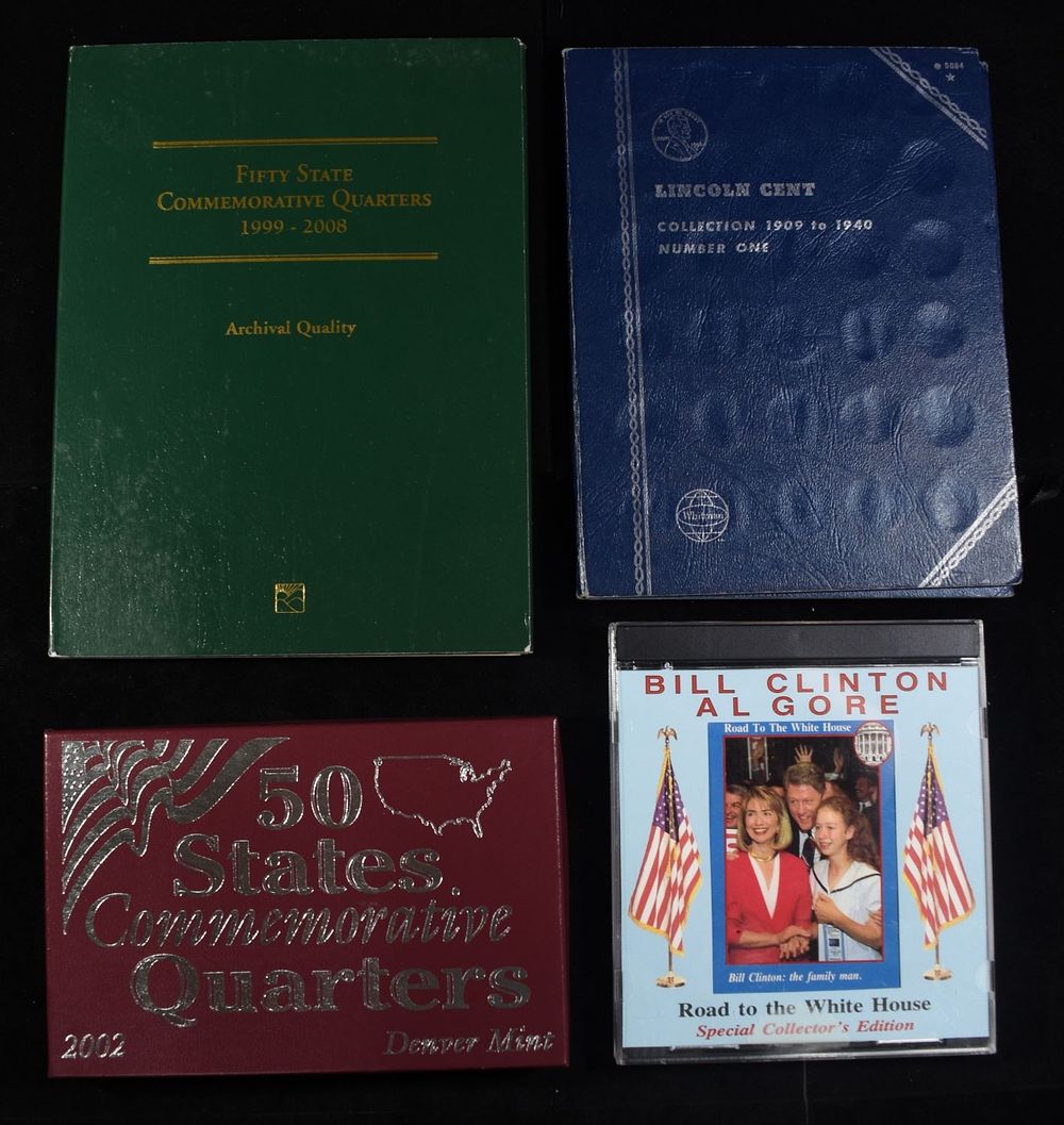 COLLECTORS LOT. BILL CLINTON AL GORE ROAD TO THE WHITE HOUSE, 2002 STATES COMMEM QUARTERS DENVER 