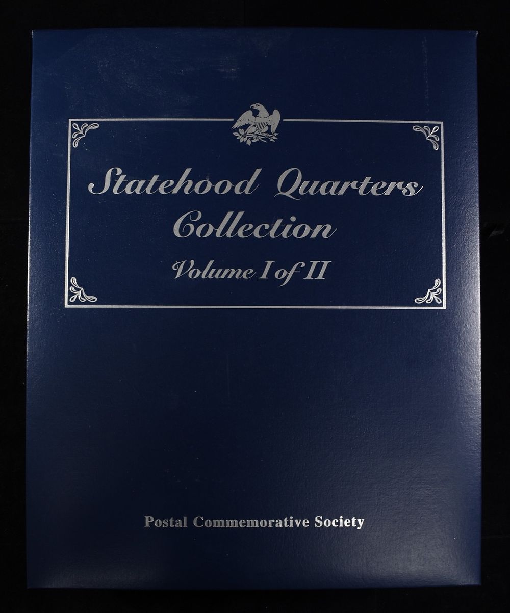 STATEHOOD QUARTERS COLLECTION VOLUME I OF II. POSTAL COMMEMORATIVE SOCIETY INCLUDING 50 