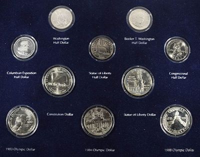 2 CENTURIES OF AMERICAS GREATEST COMMEM COINS. BID WITH SILVER CITY AUCTIONS ESTIMATE $900 - $1000.