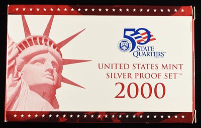 2000 SILVER PROOF SET. TOP RATED AUCTION HOUSE ESTIMATE $120 - $160.