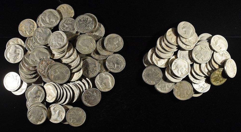 (120) BUFFALO NICKELS. (80) FULL DATE & (40) NO DATES ESTIMATE $80 - $120.