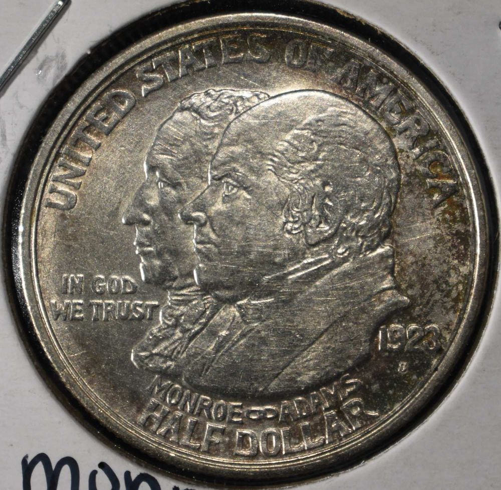 1923-S 50C MONROE DOCTRINE COMMEM. TOP RATED AUCTION HOUSE ESTIMATE $60 - $80.