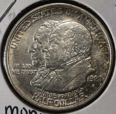 1923-S 50C MONROE DOCTRINE COMMEM. TOP RATED AUCTION HOUSE ESTIMATE $60 - $80.