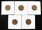 (5) INDIAN CENTS. WEEKLY COIN & CURRENCY AUCTIONS ESTIMATE $60 - $80.Image - 1