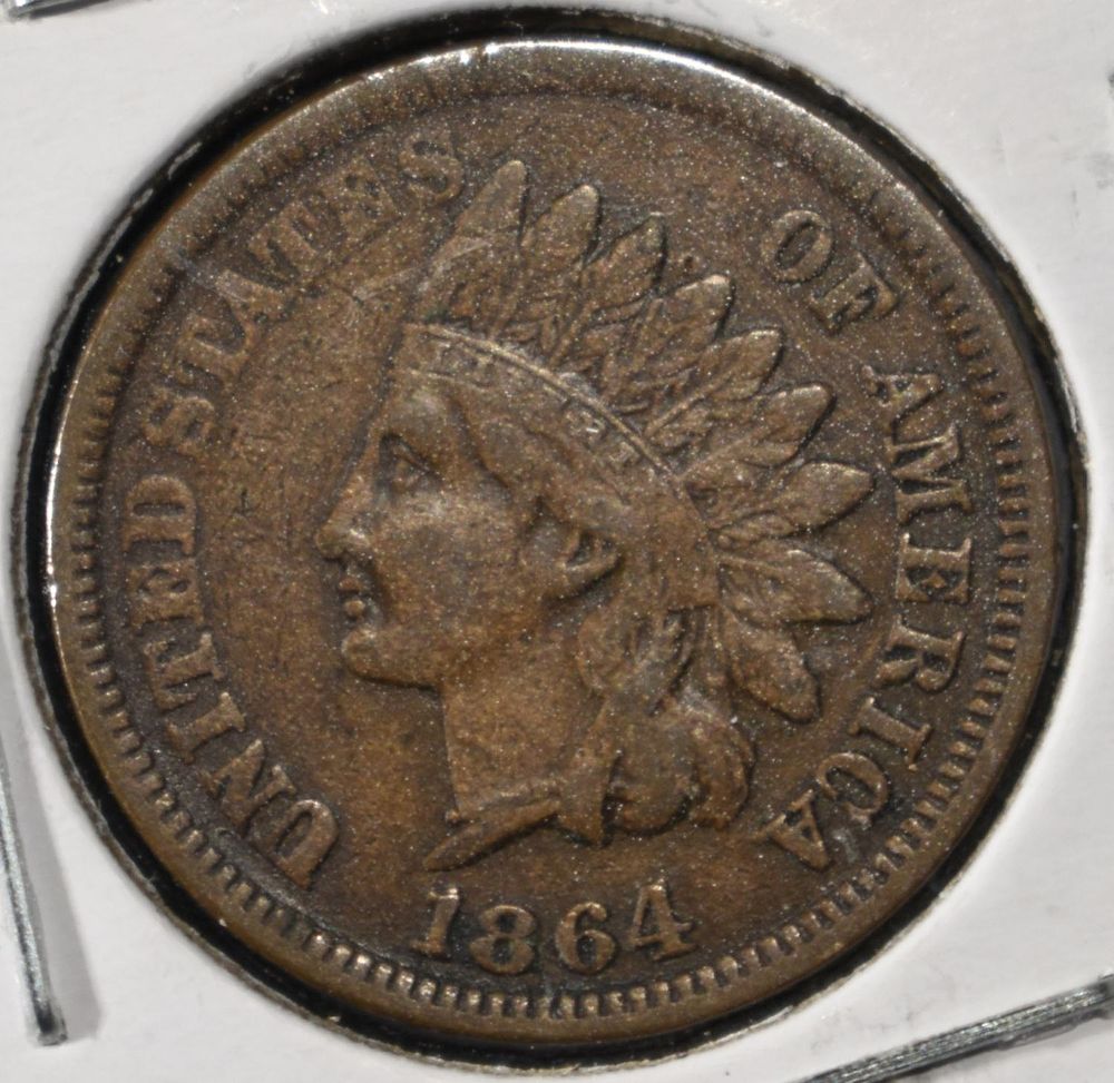 1864 INDIAN CENT XF. LEADERS IN ON-LINE AUCTIONS ESTIMATE $75 - $100.