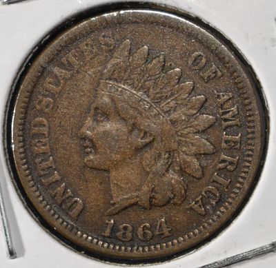 1864 INDIAN CENT XF. LEADERS IN ON-LINE AUCTIONS ESTIMATE $75 - $100.