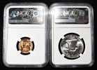 CENT & HALF DOLLAR NGC GRADED COINS. 1957-D WHEAT CENT NGC MS66RD & 1961-D FRANKLIN HALF DOLLAR Image - 1