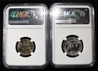 QUARTER & NICKEL NGC GRADED COINS. 1957 WASHINGTON QUARTER NGC PF68 & 1944-D JEFFERSON NICKEL Image - 1
