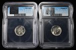 1955-S & 1954-D ROOSEVELT DIMES ICG MS67. WEEKLY COIN & CURRENCY AUCTIONS ESTIMATE $100 - $150.Image - 1