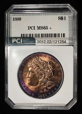 1889 MORGAN DOLLAR PCI GEM BU. BID WITH SILVER CITY AUCTIONS ESTIMATE $170 - $220.