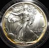 1990 AMERICAN SILVER EAGLE. LEADERS IN ON-LINE AUCTIONS ESTIMATE $110 - $160.Image - 1