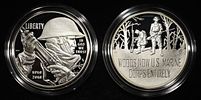 2018 WORLD WAR I SILVER DOLLAR & MARINE CORPS SET. TOP RATED AUCTION HOUSE ESTIMATE $160 - $210.Image - 1
