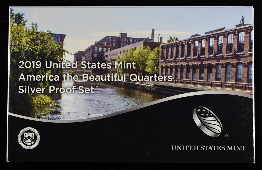 2019 AMERICA THE BEAUTIFUL SILVER PROOF SET. BID WITH SILVER CITY AUCTIONS ESTIMATE $110 - $160.