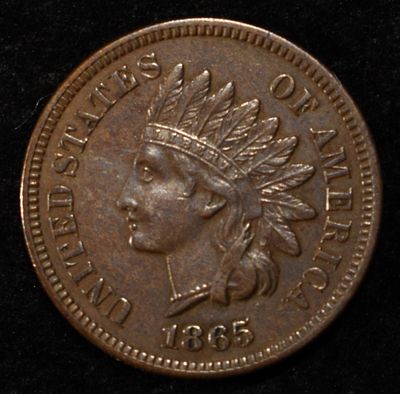 1865 INDIAN CENT AU. BID WITH SILVER CITY AUCTIONS ESTIMATE $80 - $100.