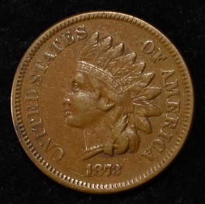 1873 INDIAN CENT XF. LEADERS IN ON-LINE AUCTIONS ESTIMATE $160 - $200.
