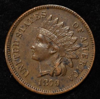 1879 INDIAN CENT AU. TOP RATED AUCTION HOUSE ESTIMATE $80 - $100.