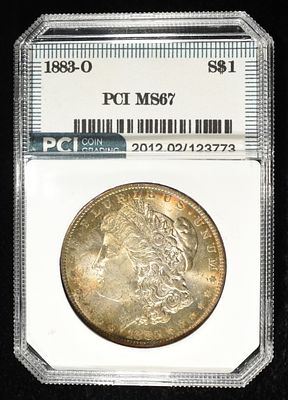 1883-O MORGAN DOLLAR PCI SUPERB GEM BU. TOP RATED AUCTION HOUSE ESTIMATE $200 - $250.