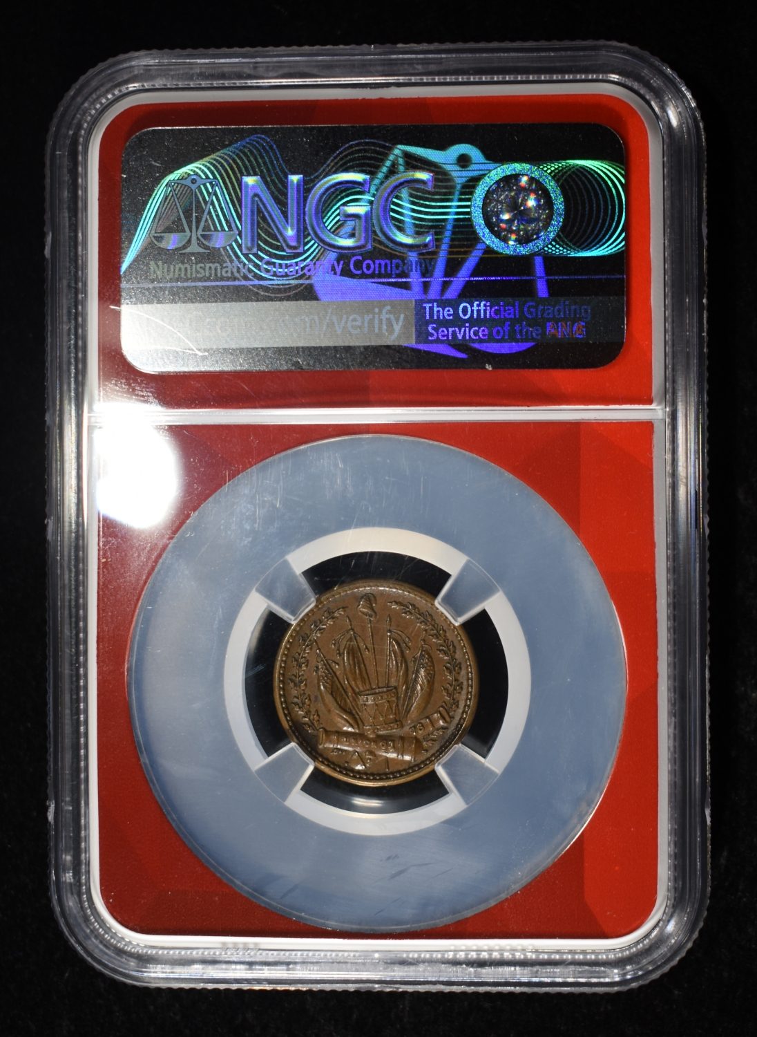 1863 CIVIL WAR TOKEN NGC MS62 BN