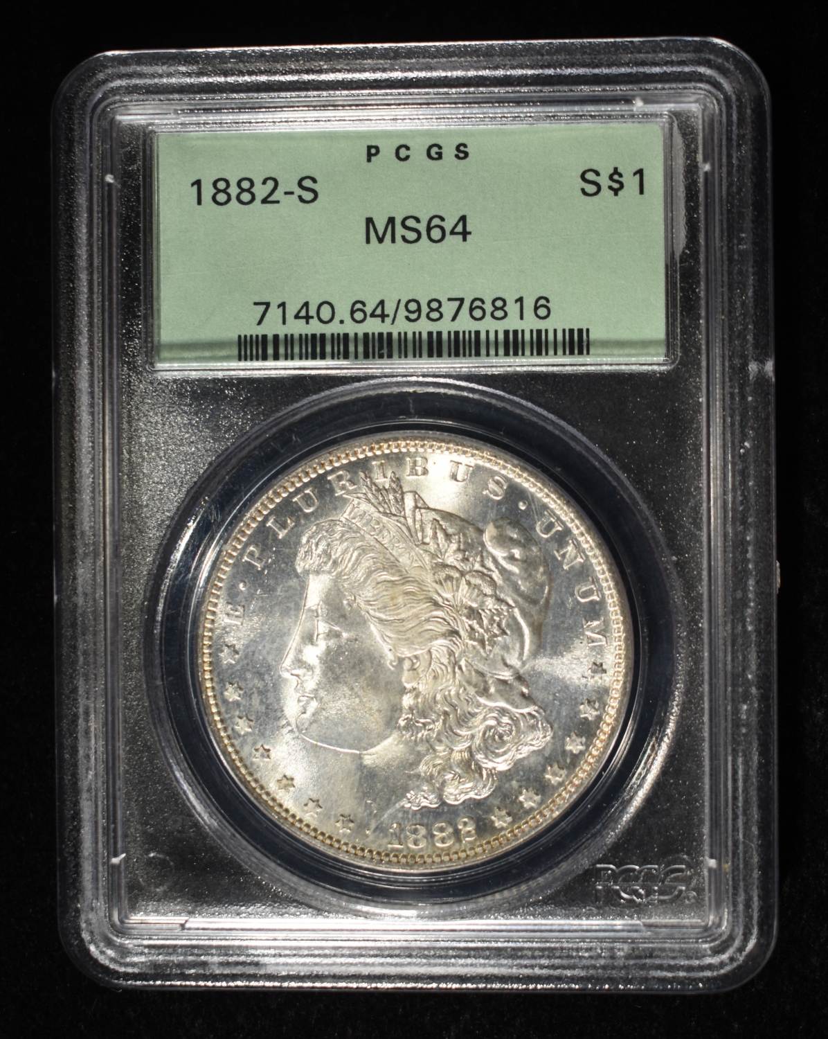 1882-S MORGAN DOLLAR PCGS MS64