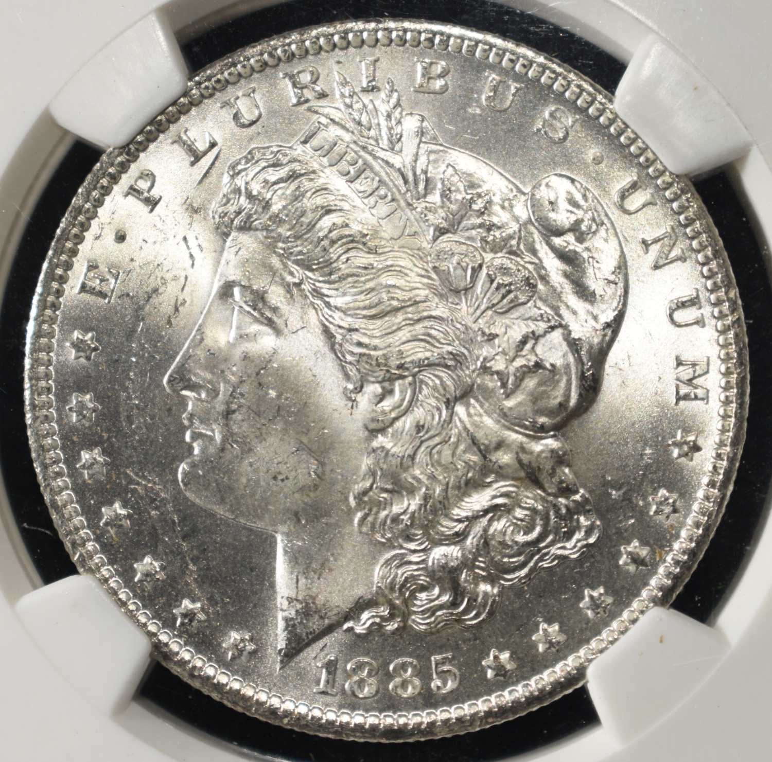 1885-O MORGAN DOLLAR NGC MS-63 OLATHE HOARD