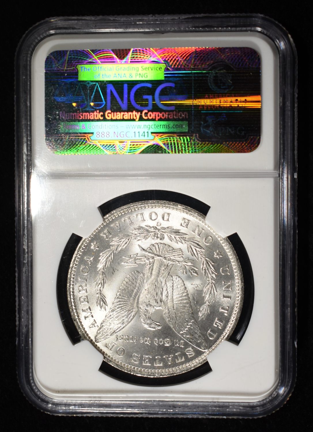 1885-O MORGAN DOLLAR NGC MS-63 OLATHE HOARD