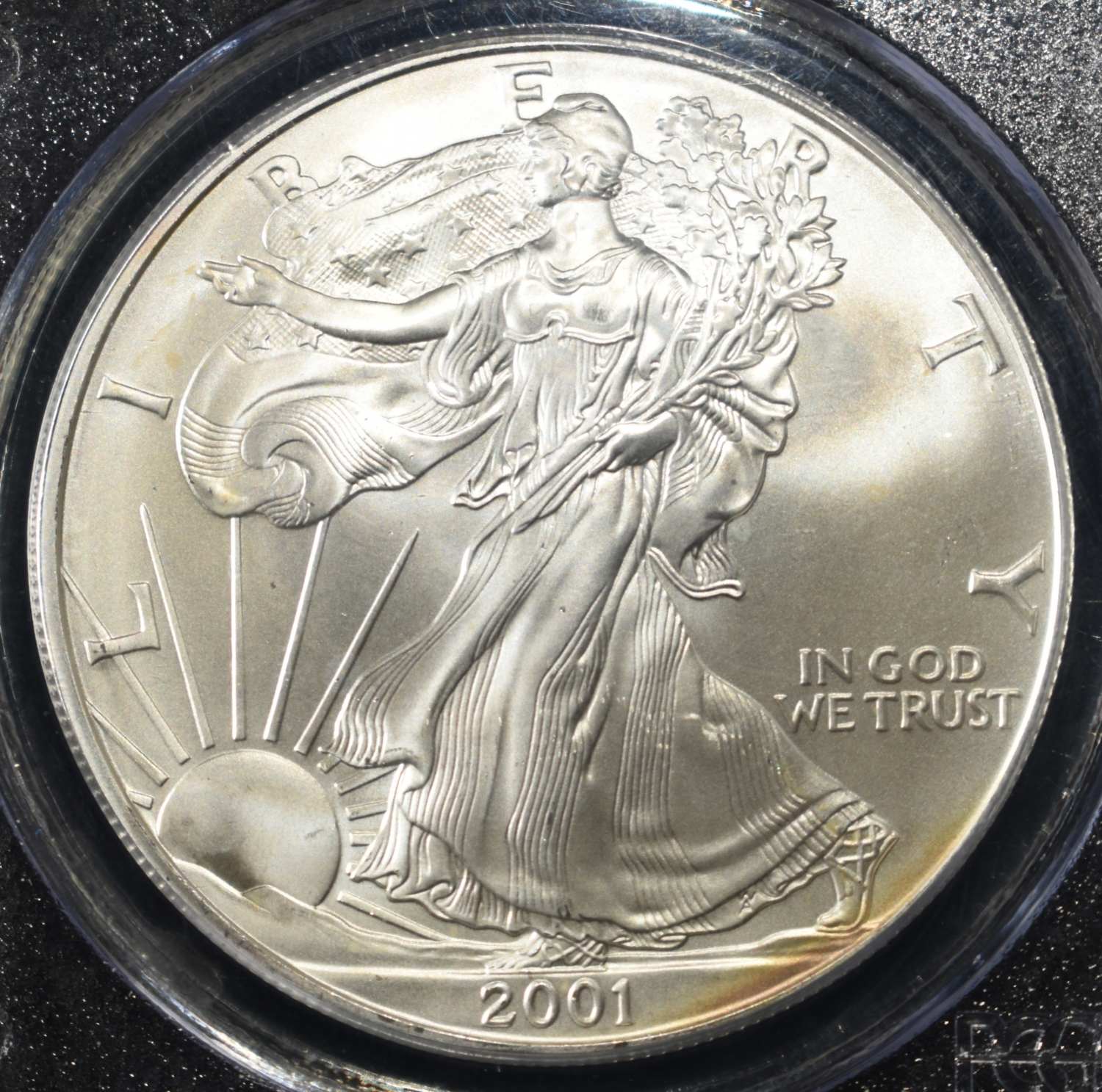 2001 SILVER EAGLE PCGS MS-69 GROUND ZERO RECOVERY