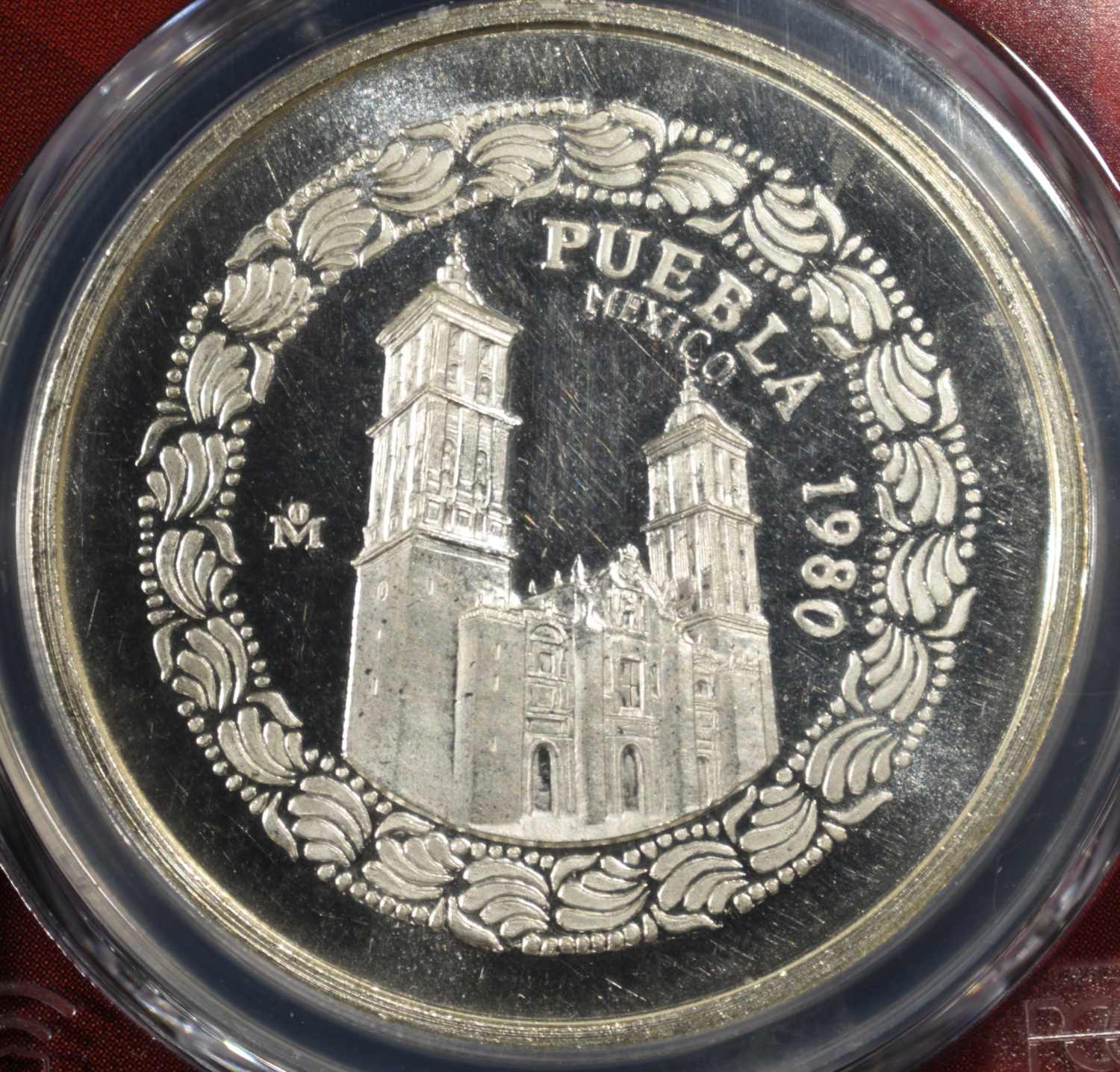 1980-MO MEXICO SILVER PUEBLA 2ND DRAW PCGS MS-65