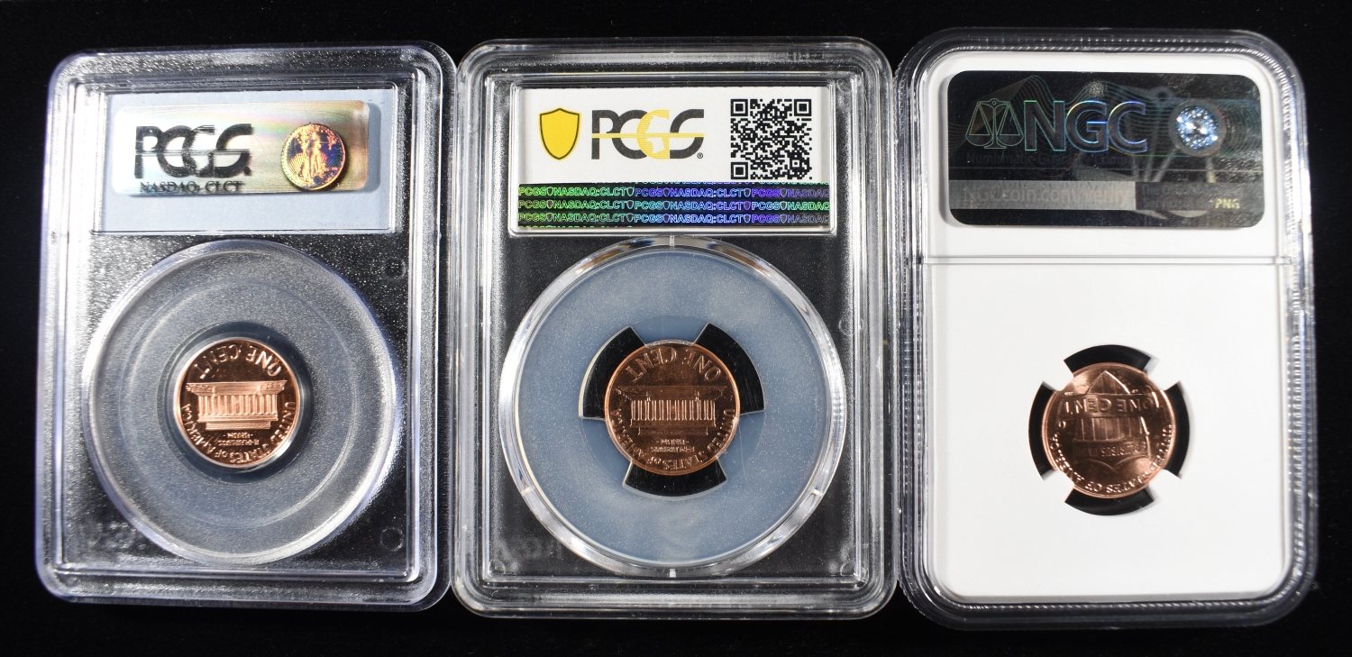 (3) GRADED LINCOLN CENTS
