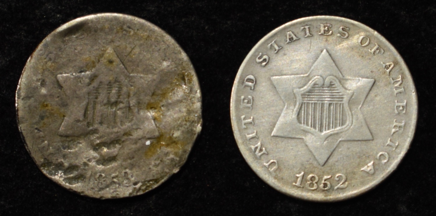 1852 & 1853 3-CENT SILVER