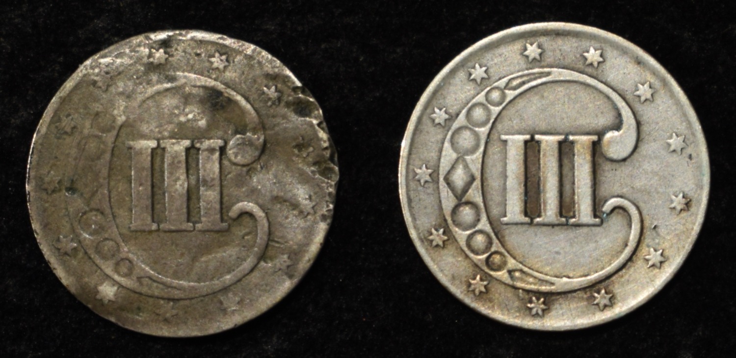 1852 & 1853 3-CENT SILVER