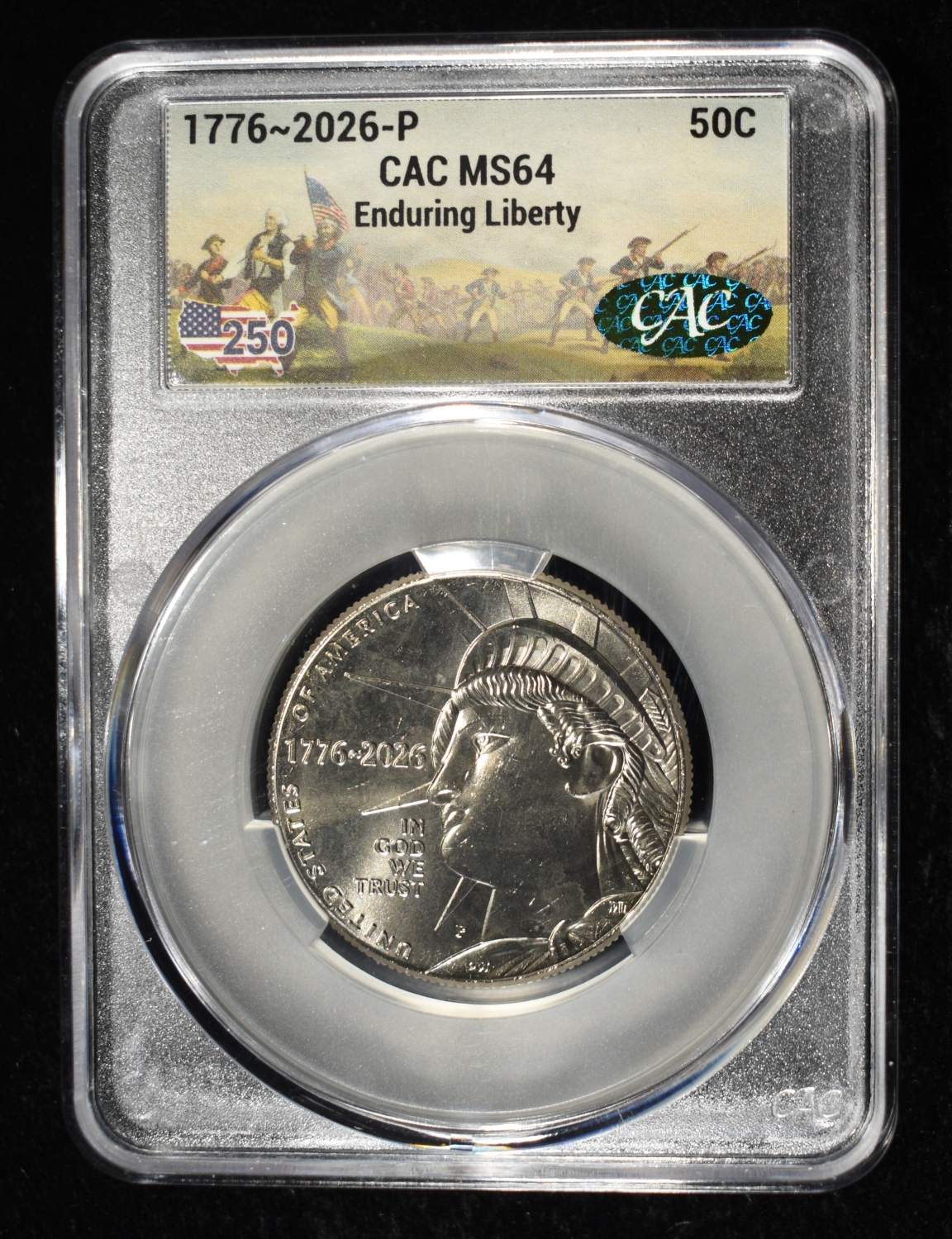1776-2026-P ENDURING LIBERTY HALF DOLLAR CAC MS-64