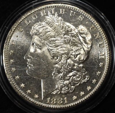 1881-S MORGAN DOLLAR CH BU. TOP RATED AUCTION HOUSE ESTIMATE $100 - $130.